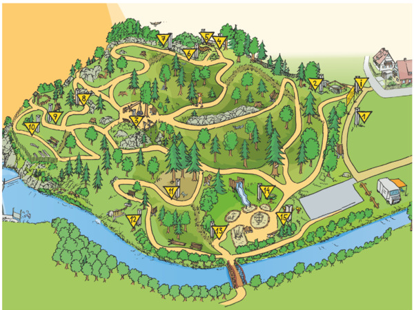 Skizze des Energieerlebnispark im Buchenbrand W�ldchen