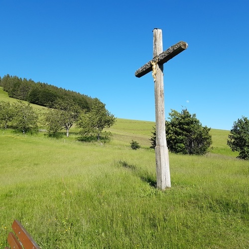 Kreuz und Sommerwiesen am Holzer Kreuz - Kreuz und Sommerwiesen am Holzer Kreuz -